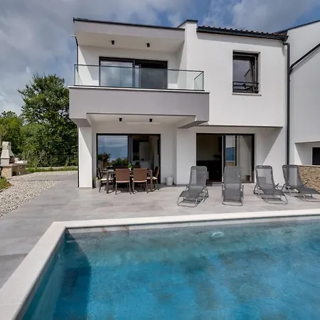 Lavanda -semi-detached With A Pool And A Panoramic View, Close To A Sandy Beach- By Traveler Tourist Agency Krk Villa